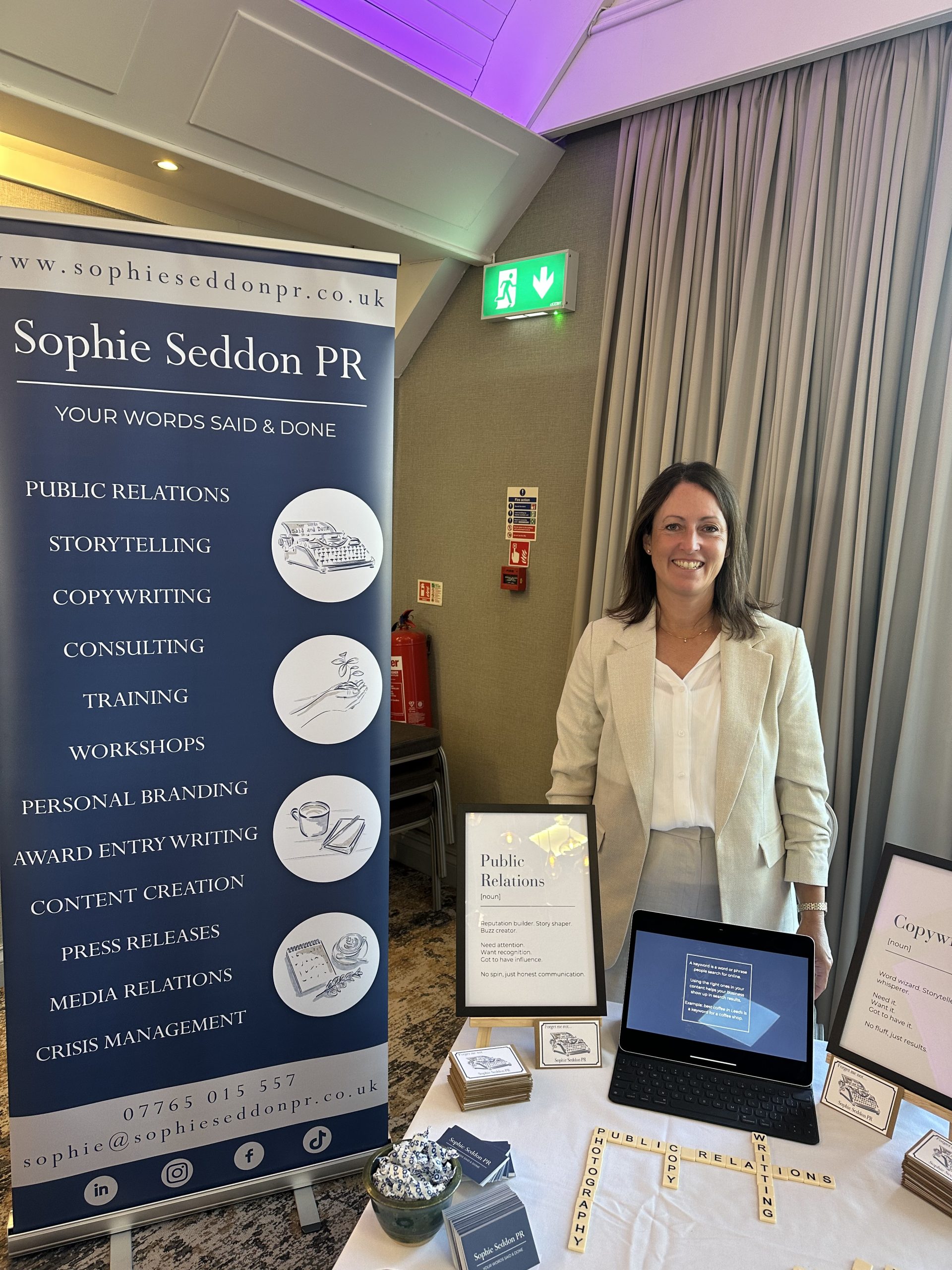 Sophie Seddon PR at the Sam Business Expo