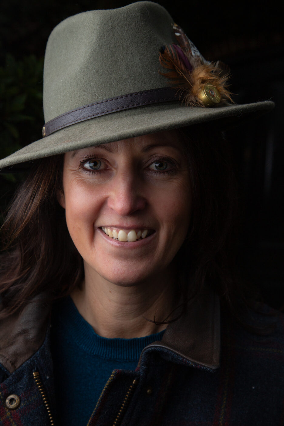 Sophie Seddon outdoors in a felt hat
